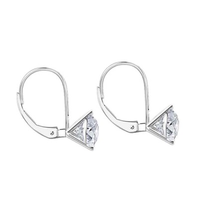 Pre-owned Maulijewels 3/8 Carat White Round Natural Diamond ( H-i/ I1-i2 ) Three Prong Set