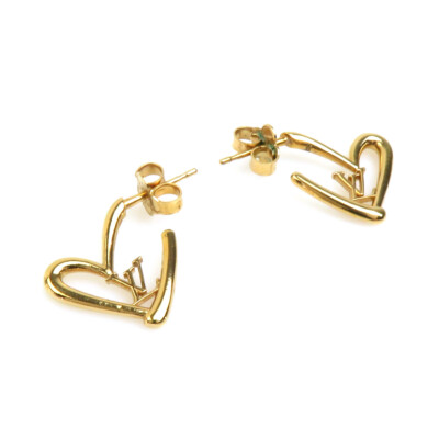 LOUIS VUITTON Petit Louis Earrings 片耳のみ LOUIS VUITTON Metal Crystal Petit Louis Earrings Gold