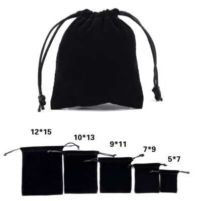 10-300pcs Velvet Drawstring Pouch Jewelry Baggie Ring Party Wedding Gift Bag Set