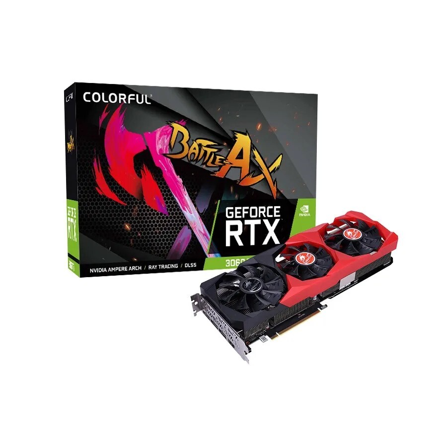 スカーレット Colorful BattleAx Nvidia GeForce RTX 3060Ti 8GB GDDR6 Video
