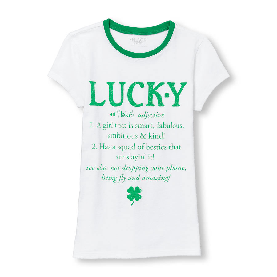 TCP «LUCKY» DEFINITION БЛЕСТКИЙ БЕЛЫЙ ТОП ФУТБОЛКА XS-XXL 4–16 ДЕНЬ СВЯТОГО ПАТРИКА