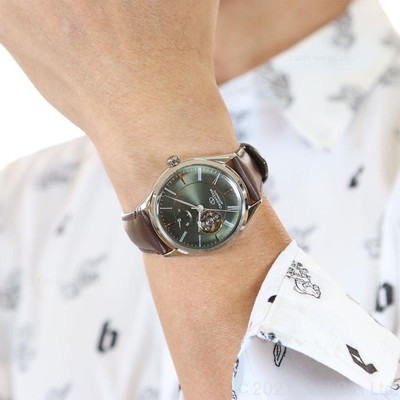 Pre-owned Orient Star Rk-at0202e Green Dial Mechanical Automatic Skeleton Men Watch Japan