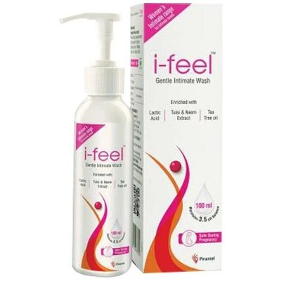 i-feel Intimate Wash - Lactic Acid, Neem, Tulsi, Aloevera & Tea Tree Oil, 100 ml