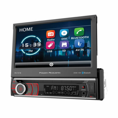 Power Acoustik PD-721B 1 DIN FLIP UP CD/DVD/MP3 Player 7'' Bluetooth SD USB Input