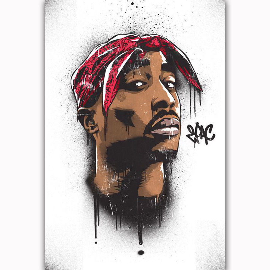 N-1814 TUPAC 2Pac Hip Hop Rapper Music Singer Star Fabric