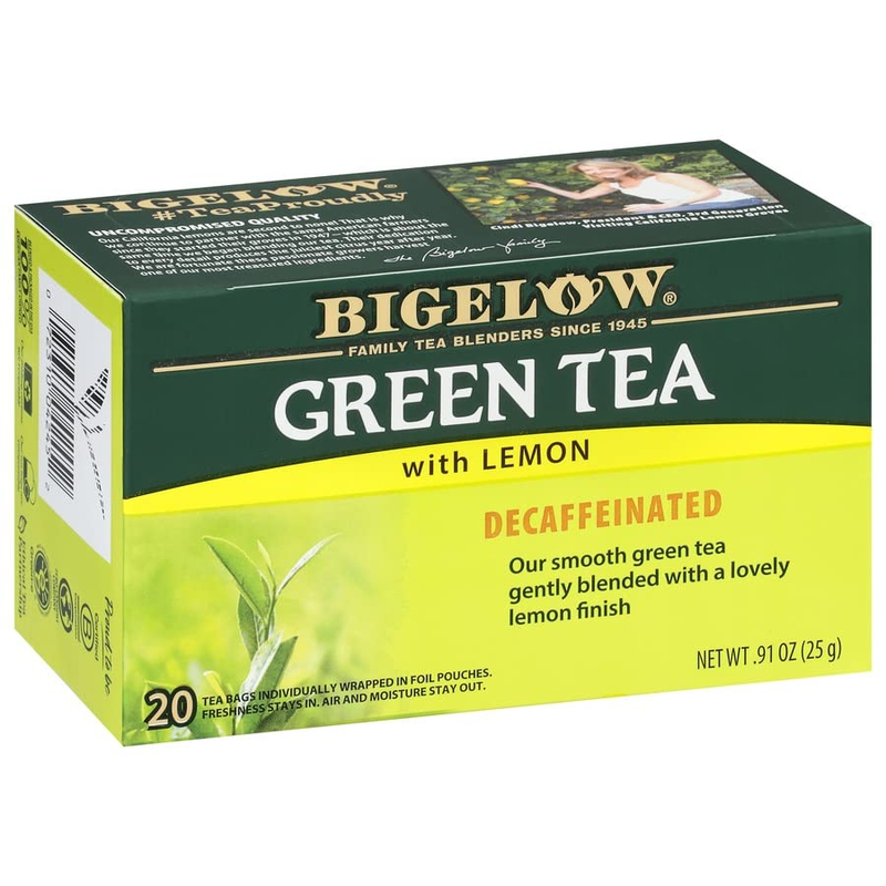 Decaffeinated Green Tea With Lemon, 20 Count (pack Of 6), 120 Total