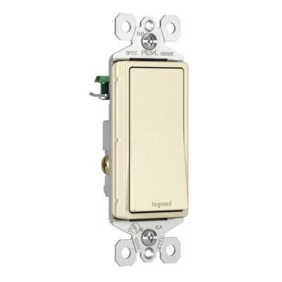 Legrand radiant decorator 15-amp Single pole Light almond Rocker Light switch