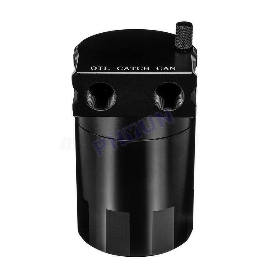 Durable 300ml Oil Catch Can Kit Black Breather Baffled Aluminum Reservoir Tank