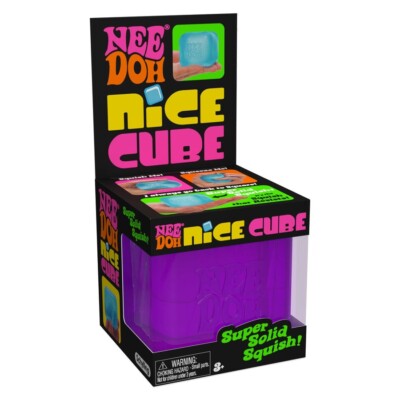 Nee Doh Nice Cube Purple Schylling Slow Squish Fidget Sensory Toy