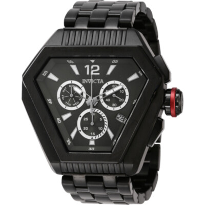 Pre-owned Invicta Speedway Chronograph Date Quartz Charcoal Dial Men's Watch 46101