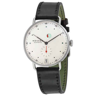 Pre-owned Nomos Metro Galvanized White Dial Men's Watch 1101