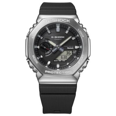 Pre-owned Casio G-shock Gbm-2100-1ajf Metal Case Bluetooth Analog Digital Men Watch