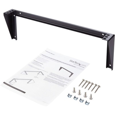StarTech 1U 19in Steel Vertical Wall Mount Equipment Rack Bracket - Black