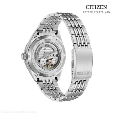 Pre-owned Citizen Nh9110-90e Mechanical Classic Open Heart Made In Japan