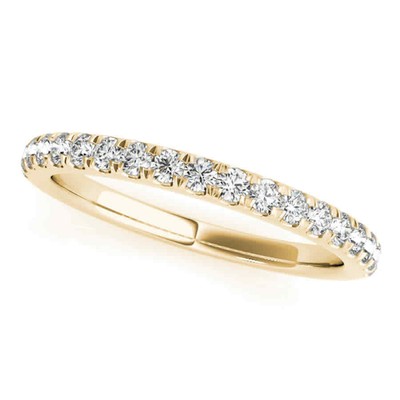 Pre-owned Maulijewels 14k Yellow Gold Bridal Set 0.75 Carat Halo Diamond Engagement Ring