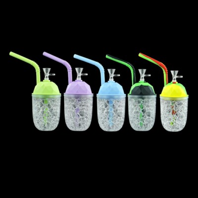 9.2'' Colorful Plastic Frozen Cup Bong Hookah Smoking WaterPipe Shisha Glass Bowl