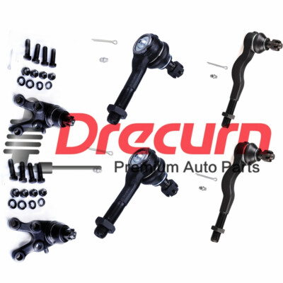 6PC Inner Outer Tierods Ball Joints For Mitsubishi Montero Montero Sport