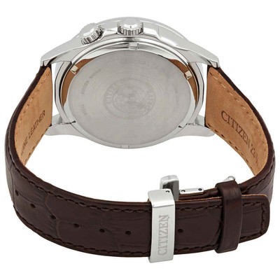 Pre-owned Citizen Calendrier World Time Eco-drive Brown Dial Men's Watch Bu2020-29x