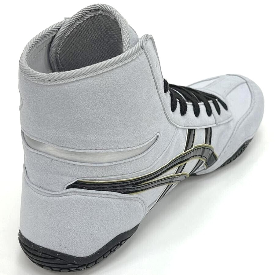 Pre-owned Asics Wrestling Shoes 1083a001 Gray/black(edge:gold) Ex-eo(twr900) Successor In Gray,black(gold)