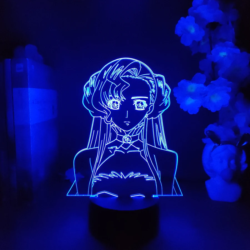 Euphie 3D Illusion Figurine Nightlight for Anime Fans Spacec Lighting Decoration