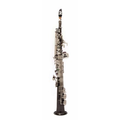 John Packer Bb Soprano Saxophone - Black Body/Silver Keys (JP043BS)