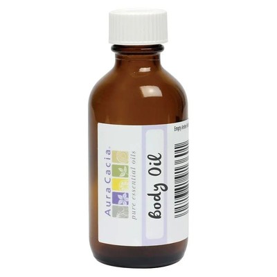 Янтарная бутылка Aura Cacia с записываемой этикеткой объемом 2 унции