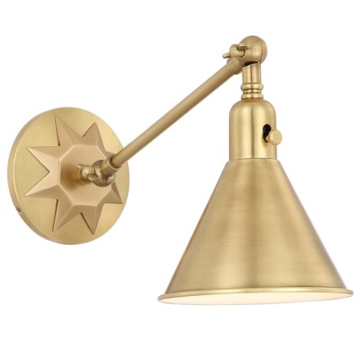 Crystorama Morgan 1-LT Sconce, Aged Brass - MOR-8800-AG