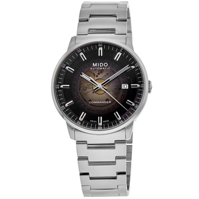Mido Commander Gradient Skeleton Dial Swiss Made M021.407.11.411.00 Mens Watch