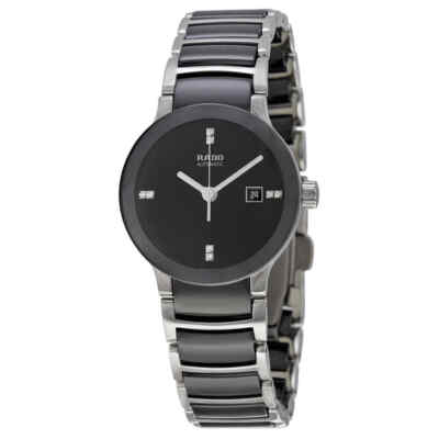 Женские часы Rado Centrix с керамическим черным циферблатом R30942702