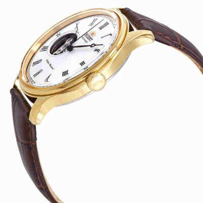 Pre-owned Orient Open Heart Automatic White Dial Men's Watch Fag00002w0