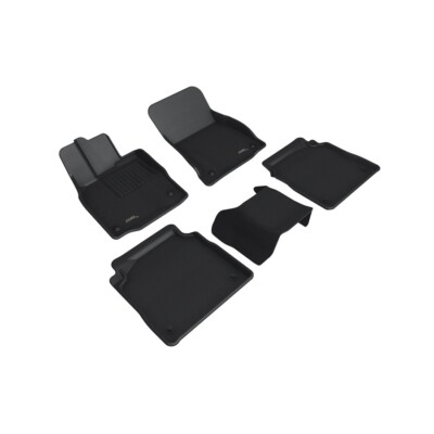 Black Floor Liners For 2018-2024 Lexus LS500 , 1st & 2nd Row 5 Piece Set