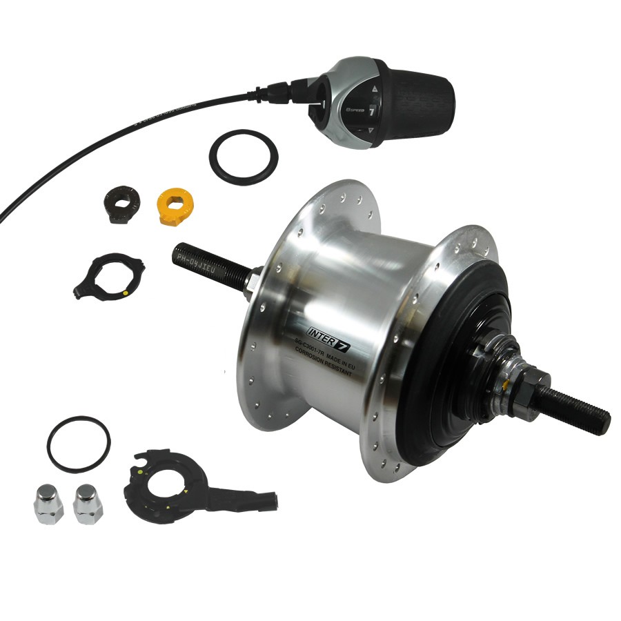 Hinterradnabe Shimano Nexus 7 Gang SG-C3001-7R silber 36 Loch Nabenschaltung