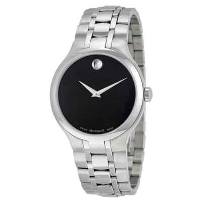 Мужские часы Movado Museum Black Museum Dial из нержавеющей стали 0606367