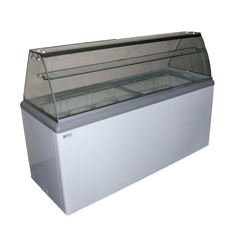 Excellence HBD-12HC 70" Ice Cream Dipping Cabinet with Curved Glass, 20.0 cu....