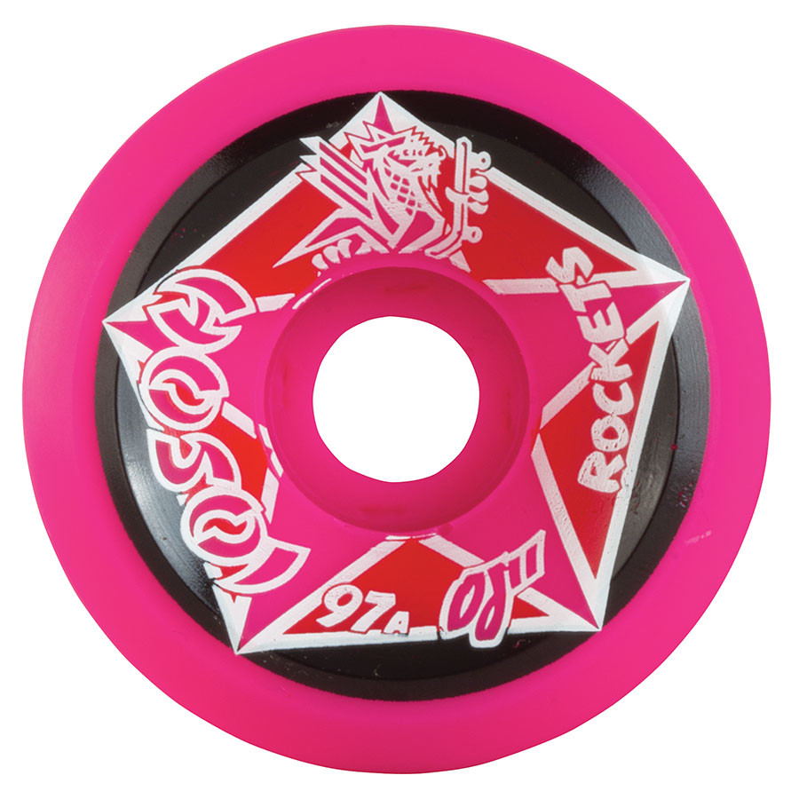 OJ Wheels Hosoi Rocket Re-Issue 61mm 97a - Pink (Set of 4)