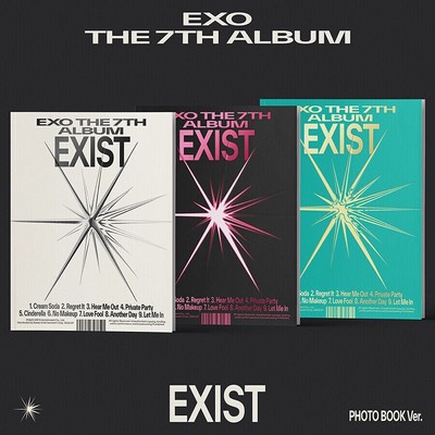 EXO [EXIST] 7th Album PHOTO BOOK 3 Ver SET /3CD+1POSTER+3 Photo Book+6 Card+etc