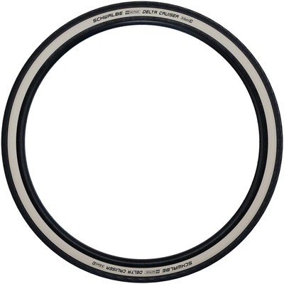 Schwalbe Delta Cruiser K-Guard Bike Tire 700X28 Black/White Wire