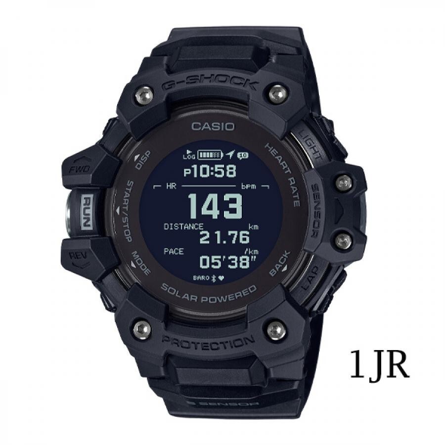 Pre-owned Casio Gbd-h1000-1jr Black Model G-squad 20 Atm Waterproof Workout Gbd-h1000-1jr