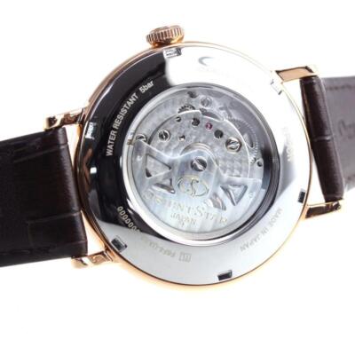 Pre-owned Orient Star Watch Men's Rk-av0001s Brown White Analog Round Face Semi Skeleton