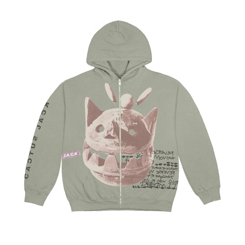 Travis Scott Cactus Jack New Sight Zip Up Hoodie Olive | eBay