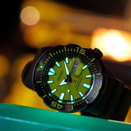 Pre-owned Seiko Prospex Yellow Monster Srpf35k1 Special Edition Model 200m Diver Watch