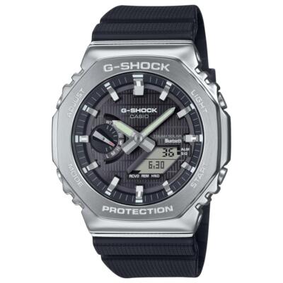 Pre-owned Casio G-shock Gbm-2100-1ajf Men Watch Metal Case Bluetooth Analog Digital