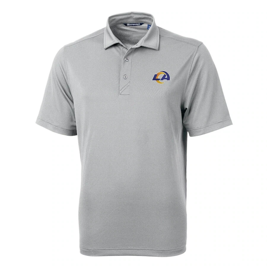 Мужская рубашка поло Los Angeles Rams NFL Mens 4XB Cutter & Buck Virtue Eco Pique серого цвета