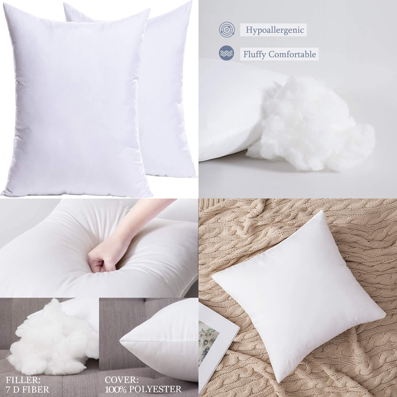 Set of 2 Throw Pillow  Hypoallergenic Premium Pillow  Bed Co