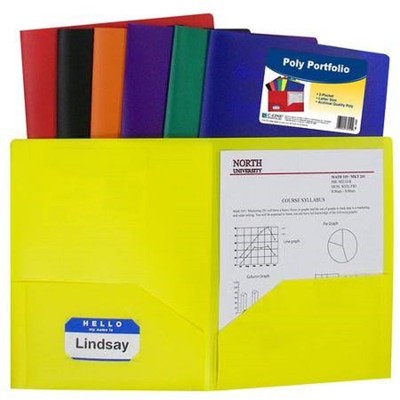 NEW C-Line Products 33950 Two-Pocket Heavyweight Poly Portfolio WA11