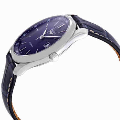 Pre-owned Longines Master Automatic Blue Dial Blue Leather Men's Watch L27934920