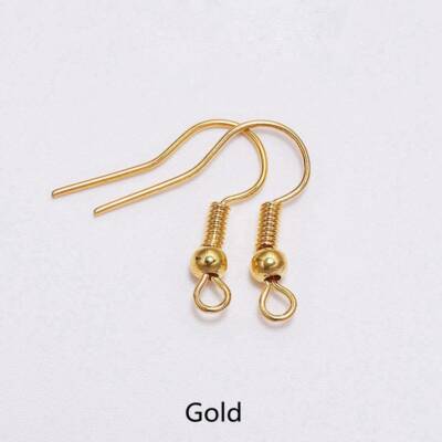 100pcs 20x17mm Metal 10 Colors Earring Findings Ear Hooks Jewelry Making DIY