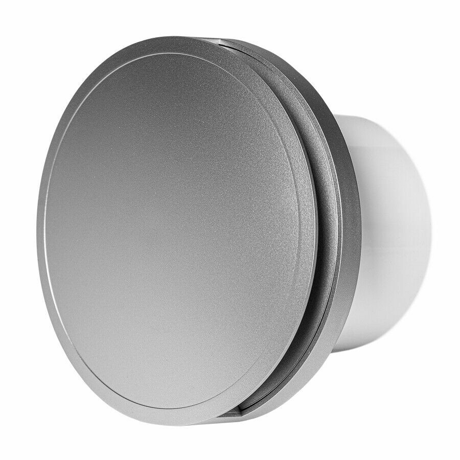 Silent Round Bathroom Extractor Fan 100mm / 4" with Satin Front Cover