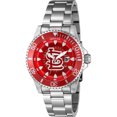 Мужские кварцевые часы Invicta MLB St. Louis Cardinals с красным циферблатом 43479