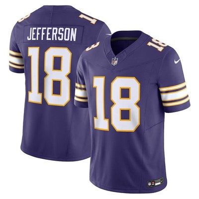 Men's Minnesota Vikings #18 Justin Jefferson NFL Purple Vapor F.U.S.E. Jersey